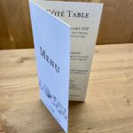 carte menu mariage moderne