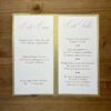 carte de menu mariage élégant et raffiné