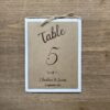 numéro table mariage bohème rustique