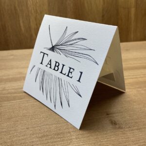 n° de table mariage moderne