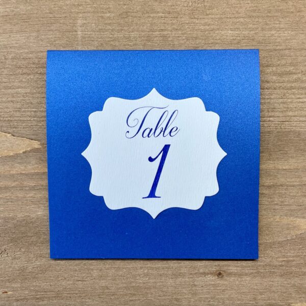 numéro table mariage bleu