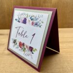 chevalet numéro de table mariage marsala