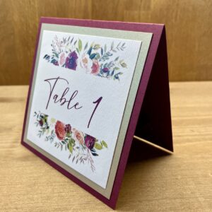 chevalet numéro de table mariage marsala