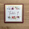 numéro table mariage chic