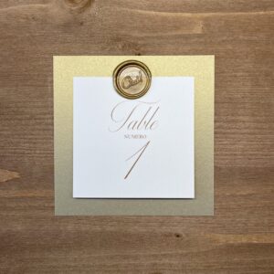 n° table cachet de cire