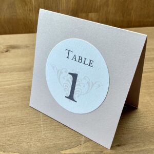 numéro table mariage rose poudré