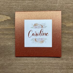 carte prénom mariage terracotta