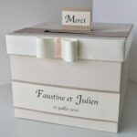 urne mariage beige rosé