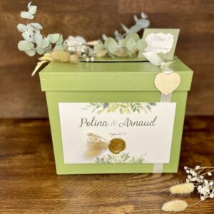 urne pour chèques mariage nature chic et élégante